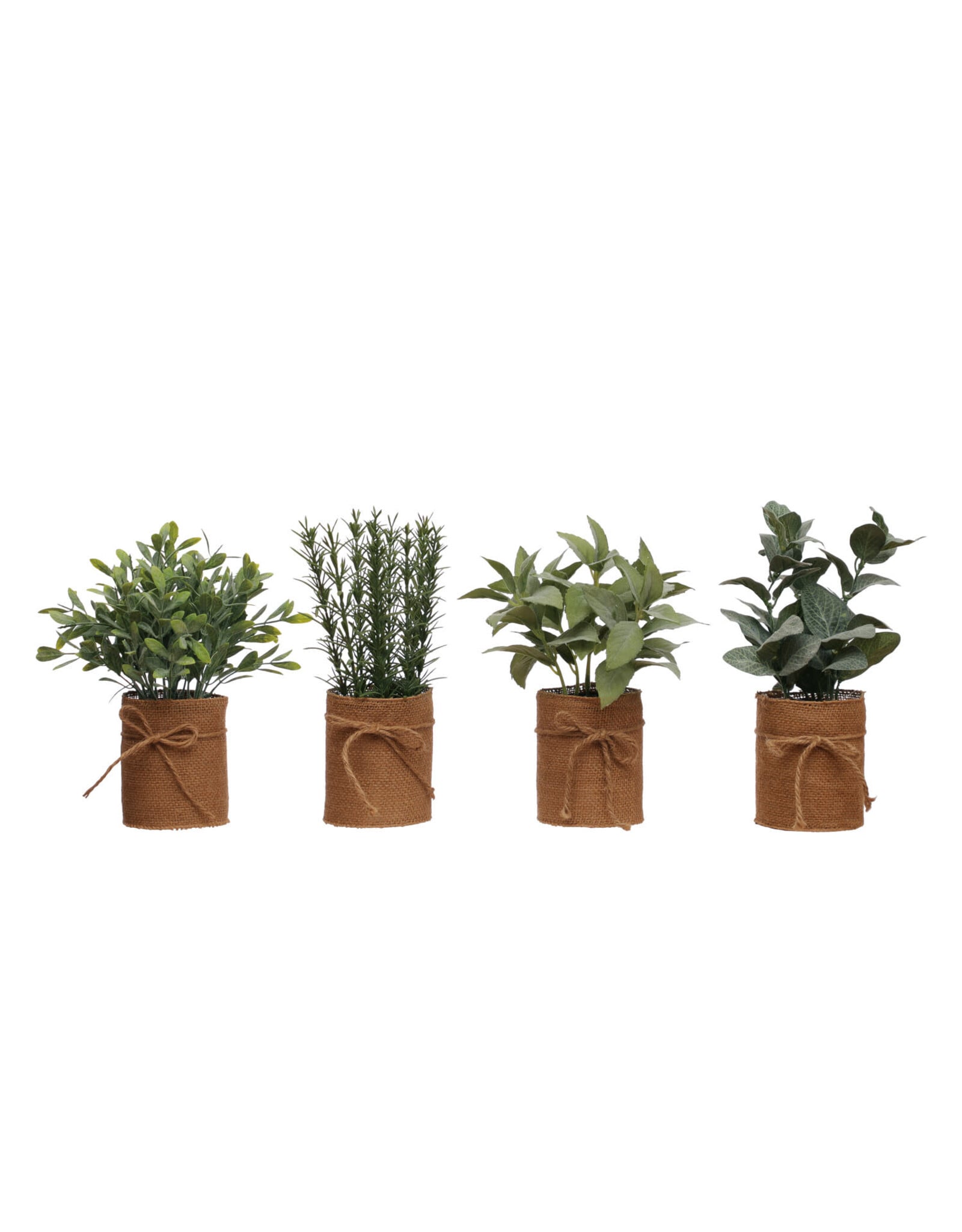 DG2368A Plant in Burlap Bag with Jute Bow 4asst