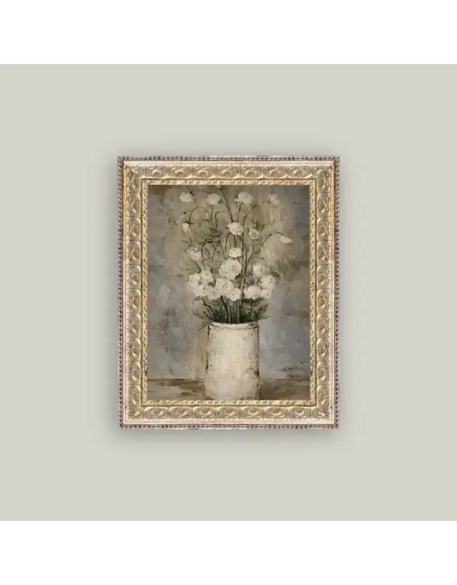 Long Stem Roses Framed Antique Art 8x10