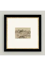 Tuscan Village Framed Antique Art 8x8