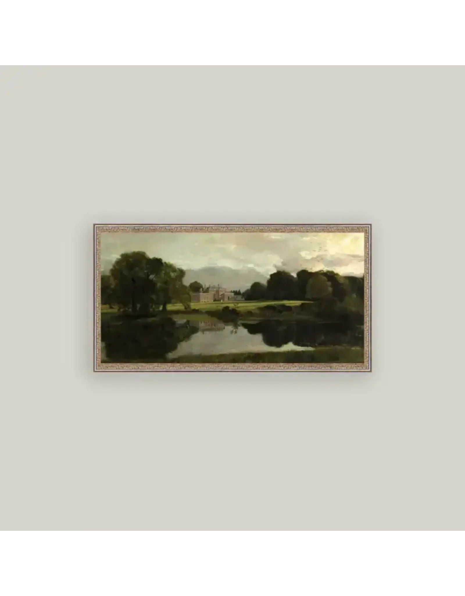 Malvern Hall in Warwickshire Framed Antique Art 30x16
