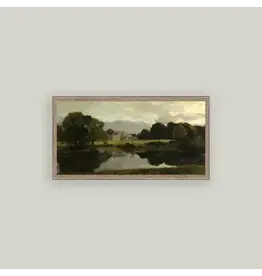 Malvern Hall in Warwickshire Framed Antique Art 30x16