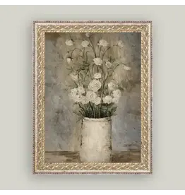 Long Stem Roses Framed Antique Art 12x16