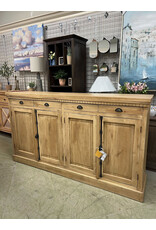 CAB282 Large Credenza 4 Drw w Bvld Pnls 4 dRw W/RG 81.8x17.7x44.8