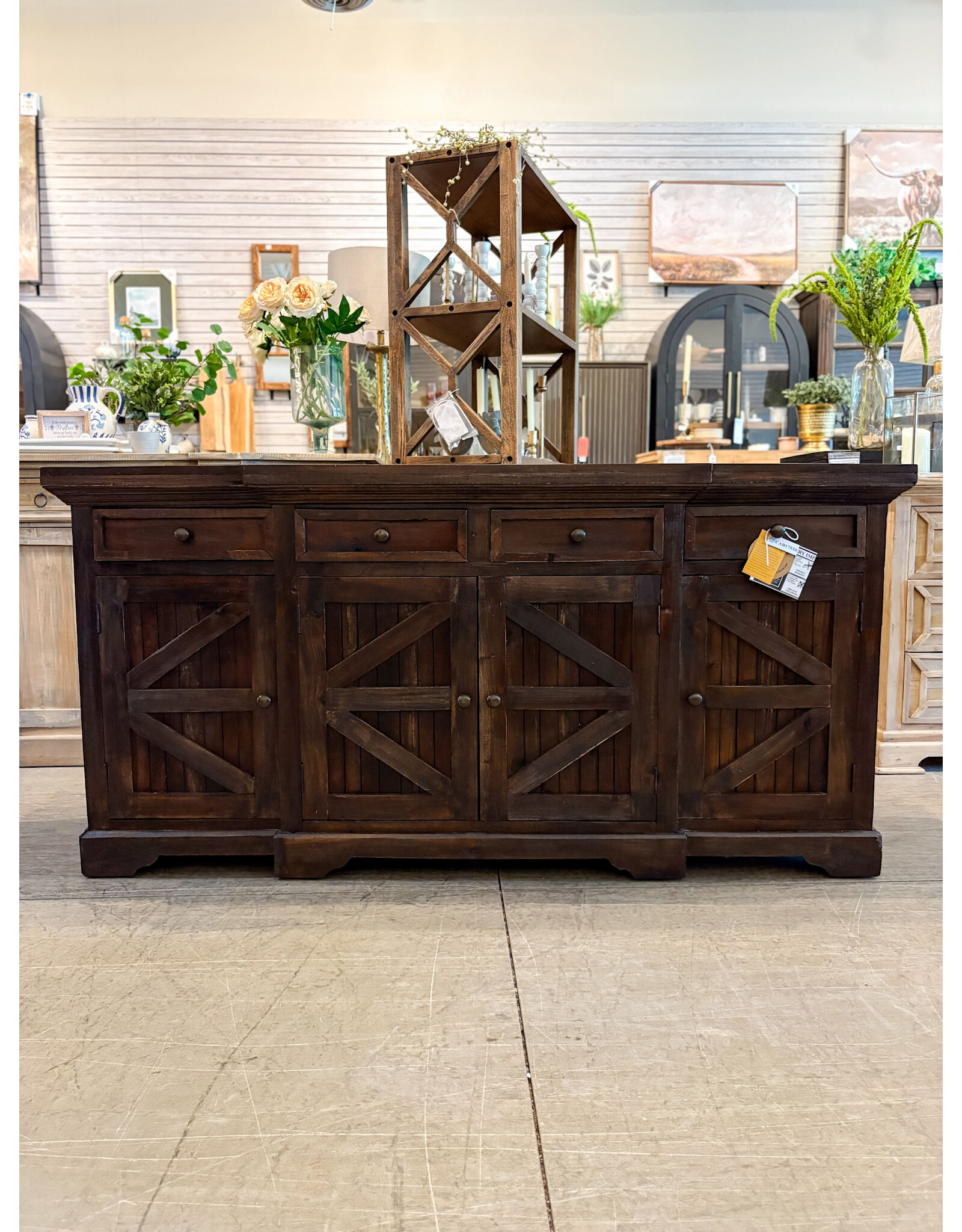 CAB1753 Media Sideboard 4 dr 4 DRW W/RG 70.8x18.5x35.3