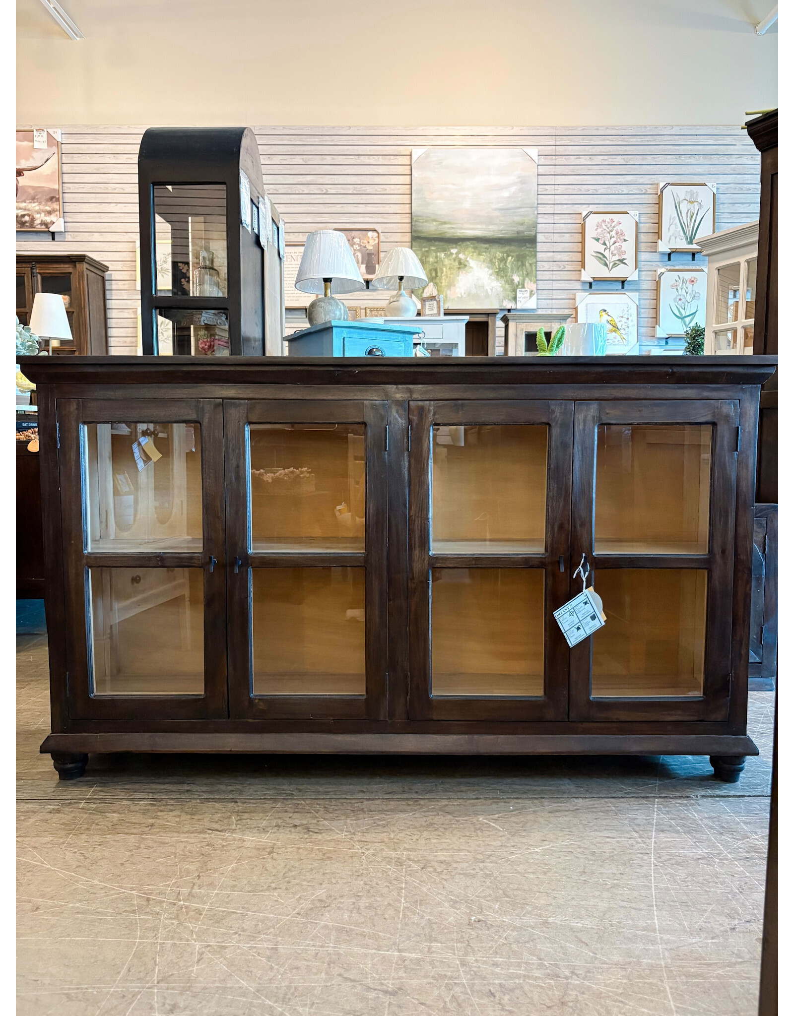 CAB204 Glazed Credenza 72x16.1x42.1"H