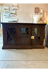 CAB369 X Glazed Credenza 3GD w/X Panel detail 66.5x18.5x38.2"H