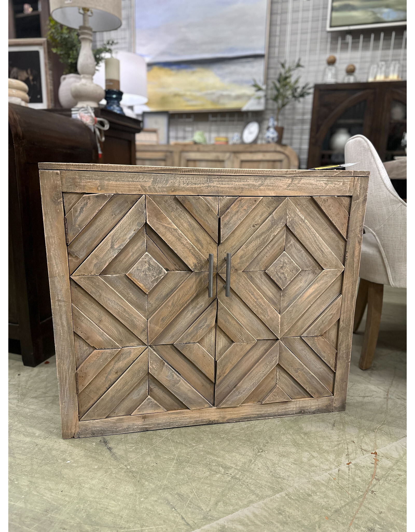 CAB322 Cabinet w/inlay doors 32.5x20.1x34.2"H
