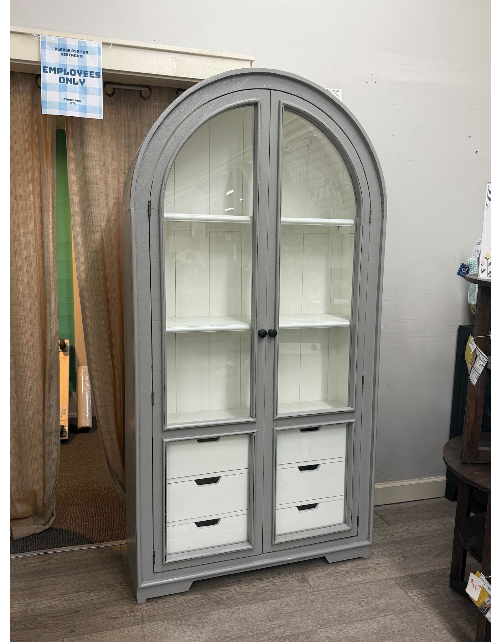 VIT 95 Julia Curved 6 drw Hutch 38 × 14 × 74 in