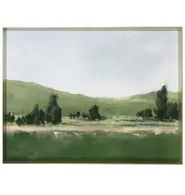 WM13274 QUIET MEADOW Framed under Glass Made in USA 50X38in