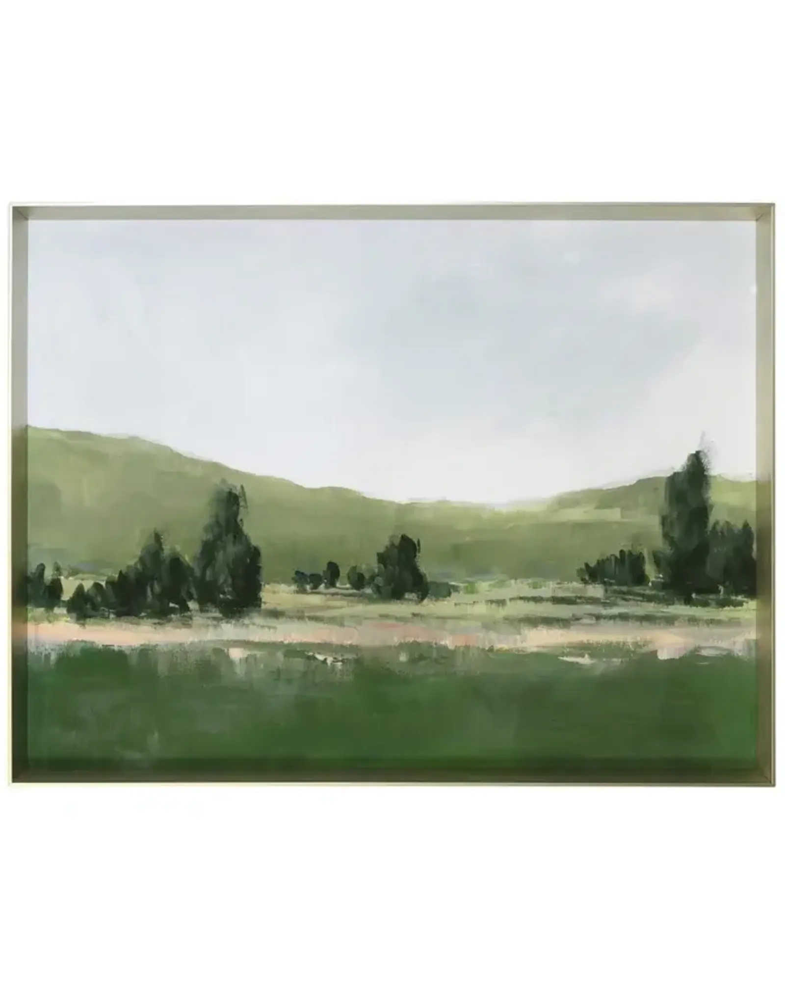 WM13274 QUIET MEADOW Framed under Glass Made in USA 50X38in