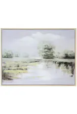 WI34535 MELLO MARSH | Hand Painted Framed Canvas | 47in X 35in