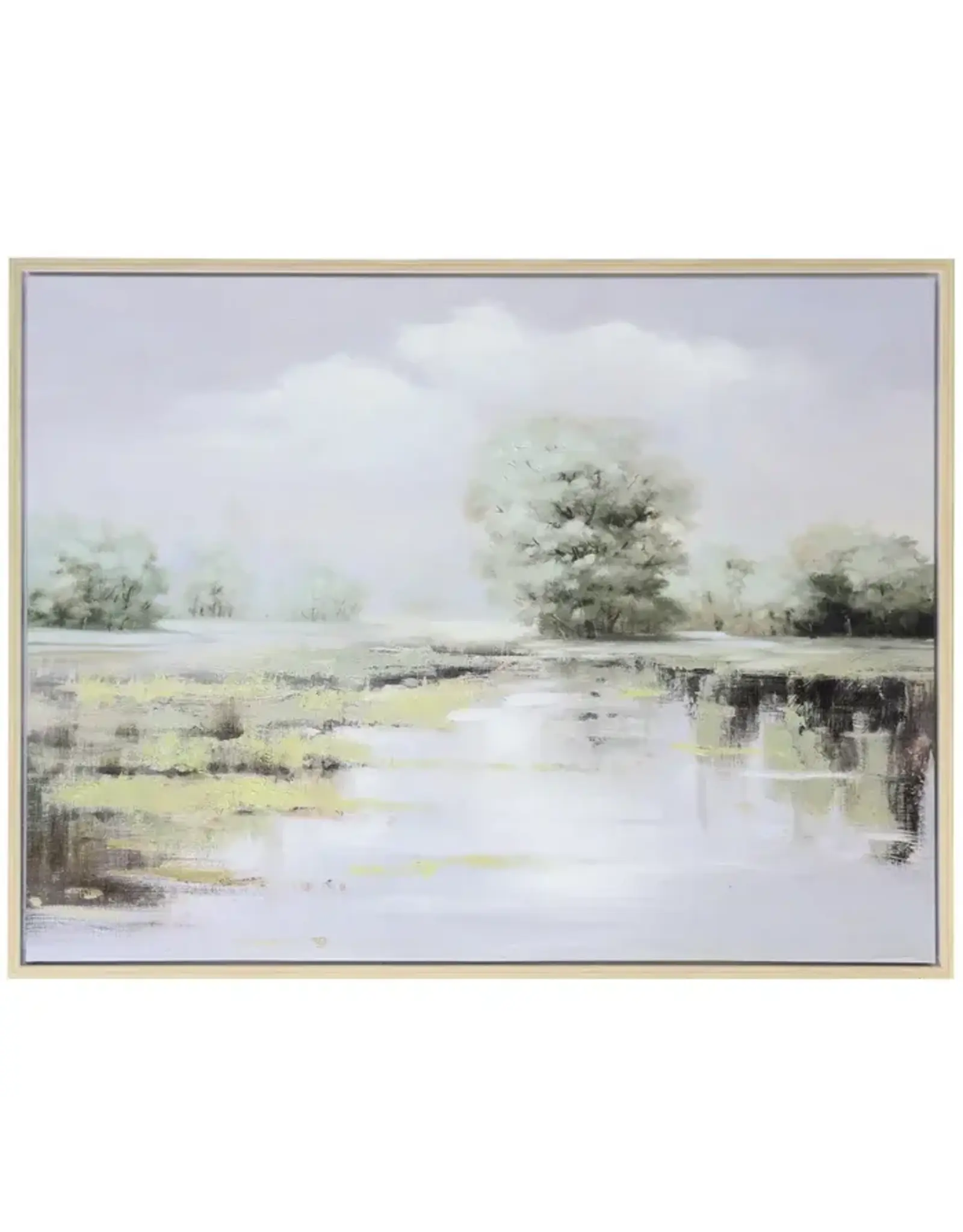 WI34535 MELLO MARSH | Hand Painted Framed Canvas | 47in X 35in