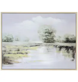 WI34535 MELLO MARSH | Hand Painted Framed Canvas | 47in X 35in
