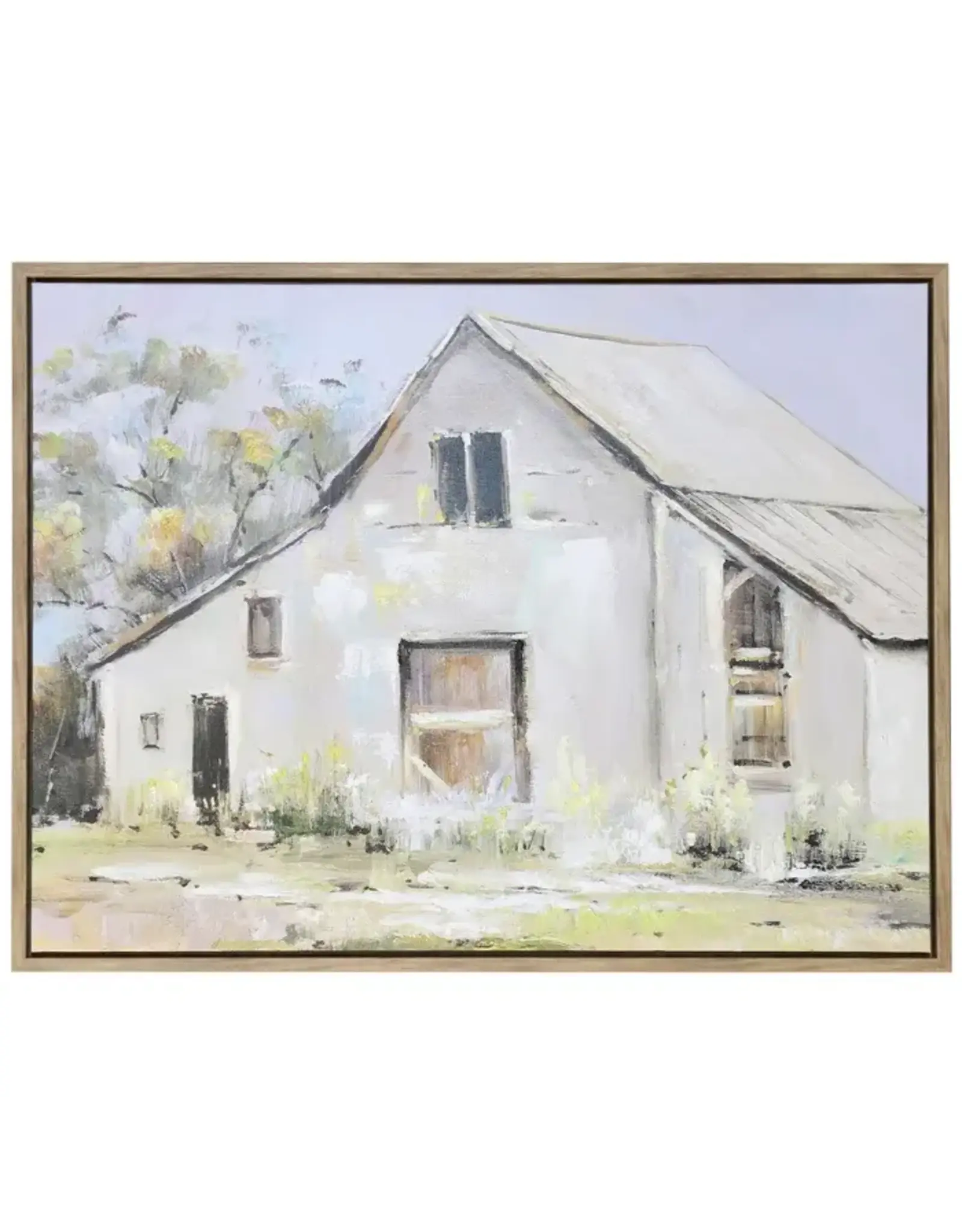 WI34530 STABLE HOME | Hand Painted Framed Canvas | 39in X 30in