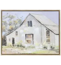 WI34530 STABLE HOME | Hand Painted Framed Canvas | 39in X 30in