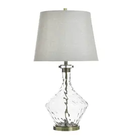 KHL335192 GOSPIC GOLD | Clear Glass Table Lamp | 34X18X18in