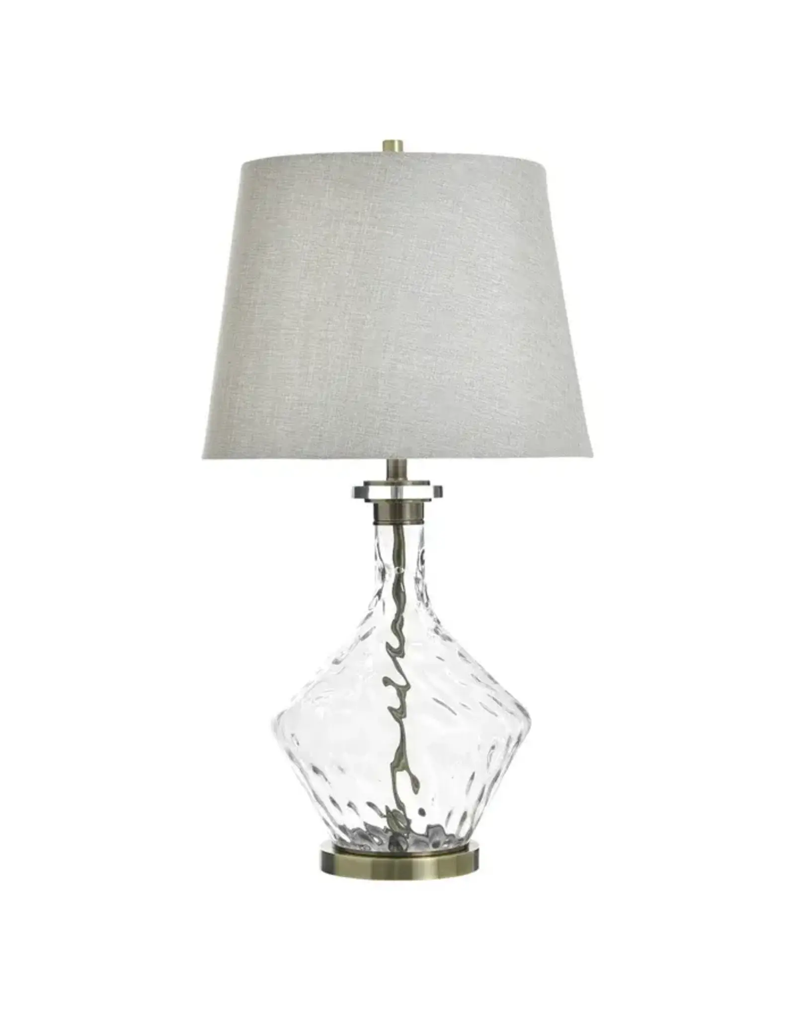 KHL335192 GOSPIC GOLD | Clear Glass Table Lamp | 34X18X18in