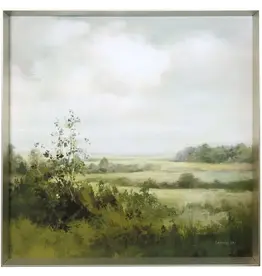 WM13312 ROLLING FIELDS Made in USA Framed Under Glass 37x37"