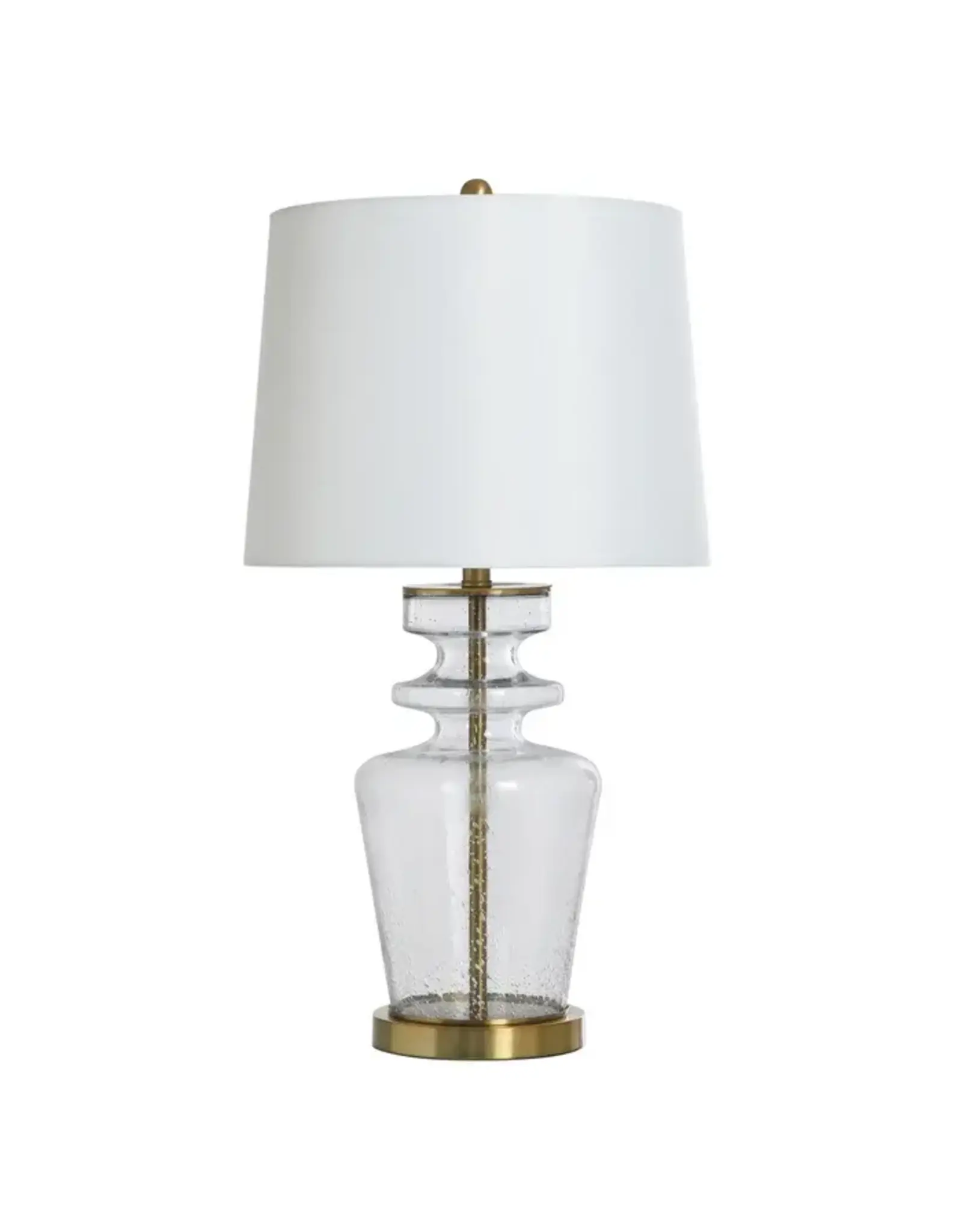 KHL334863 CLEAR LIGHT BRASS | Glass Table lamp | 30in ht. X 16in w. X 16in d.