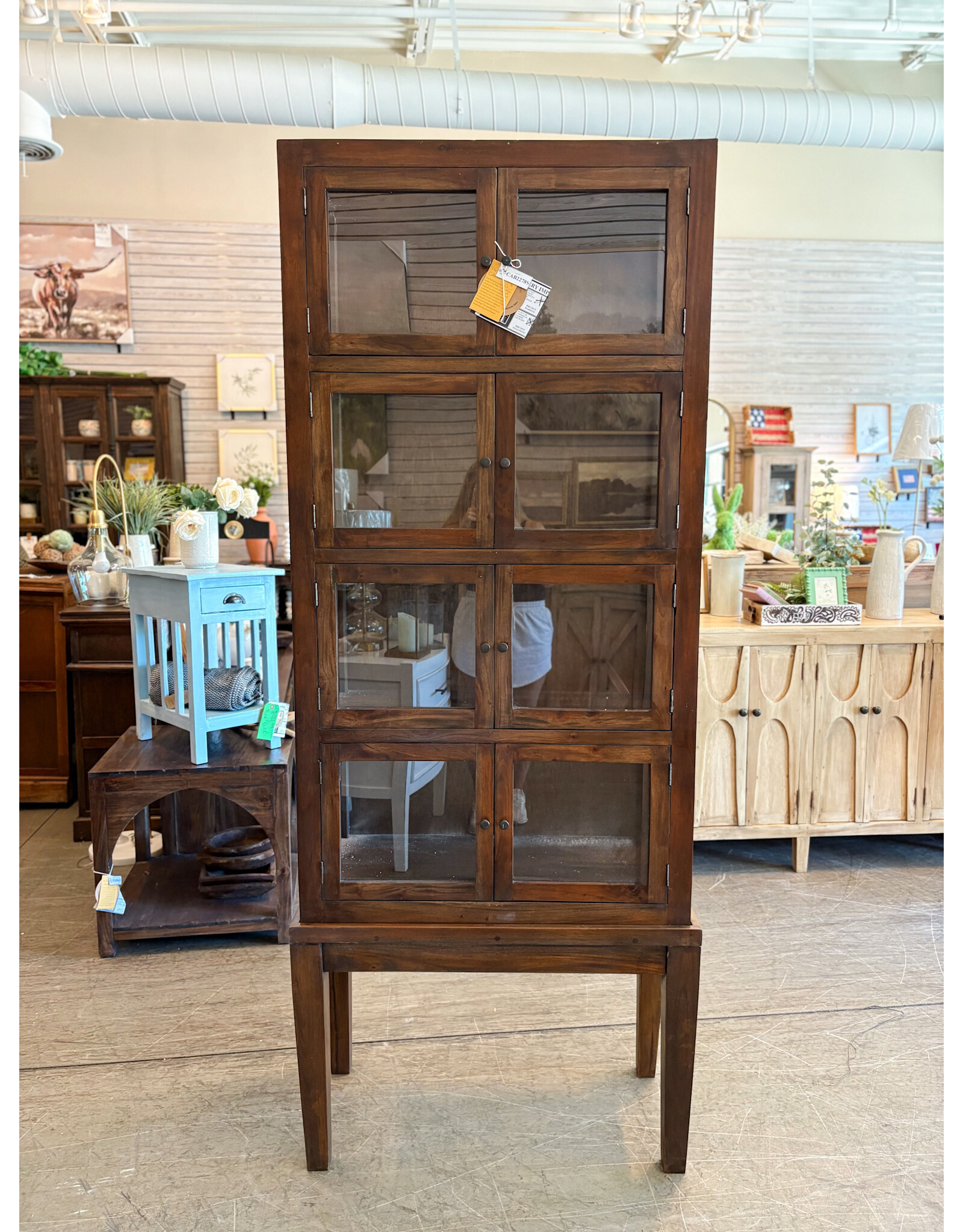 CAB2278 Westley Curio 8GD KD 33.8x16.1x83.5"H