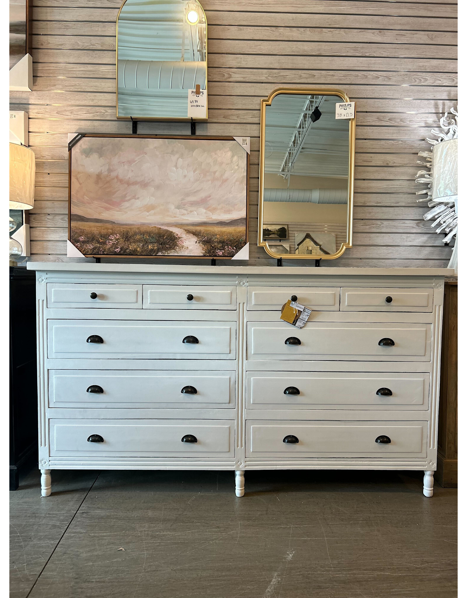 CAB160 Traditional Dbl Dresser 10 drw 82.2x18.1x44.8