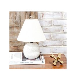 10.8" ROUGH WHITE CERAMIC LAMP