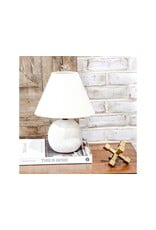 10.8" ROUGH WHITE CERAMIC LAMP