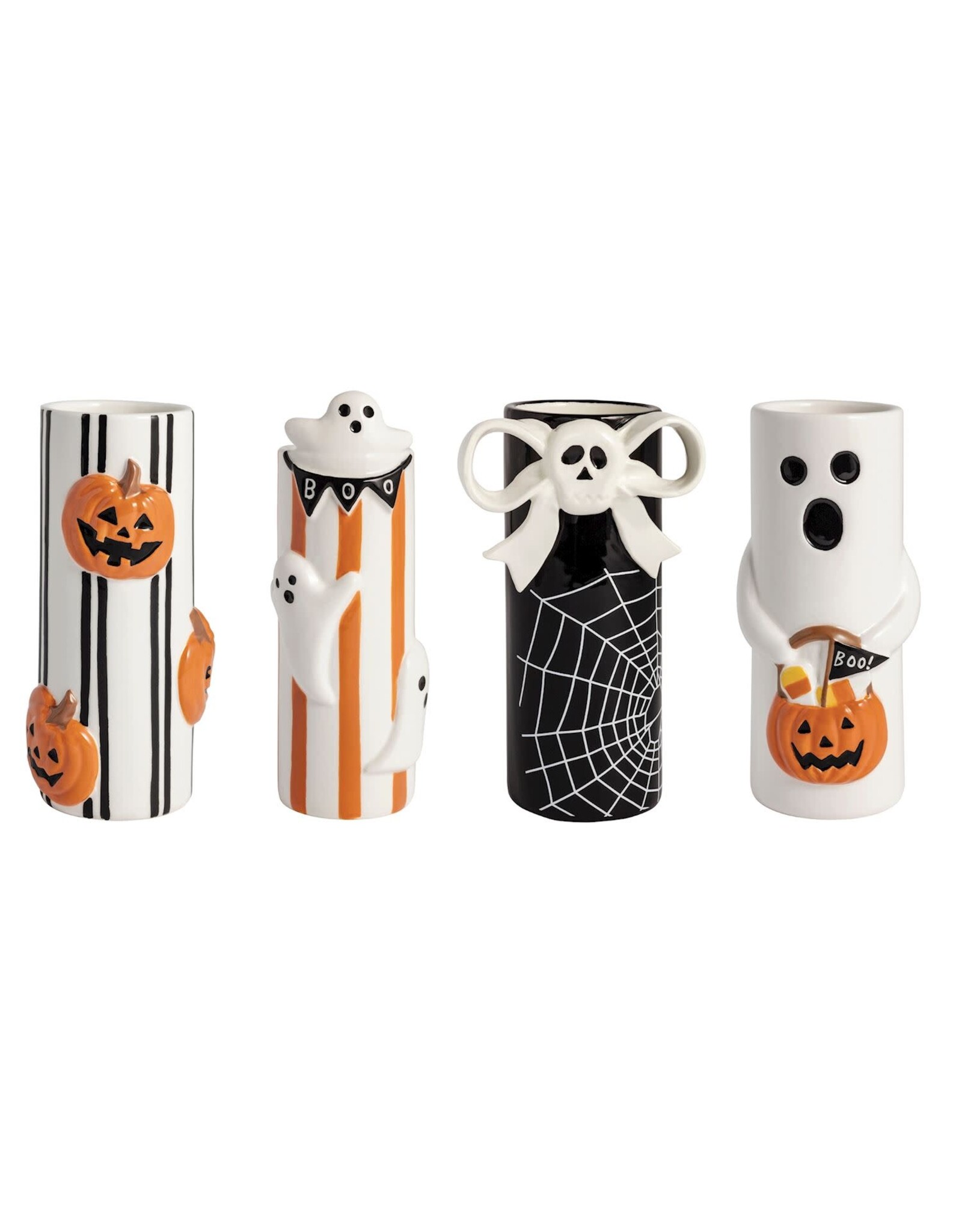 GHOST ORANGE STRIPE STEM VASE