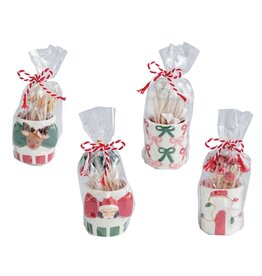 WHITE BOW TOOTHPICK HOLDER