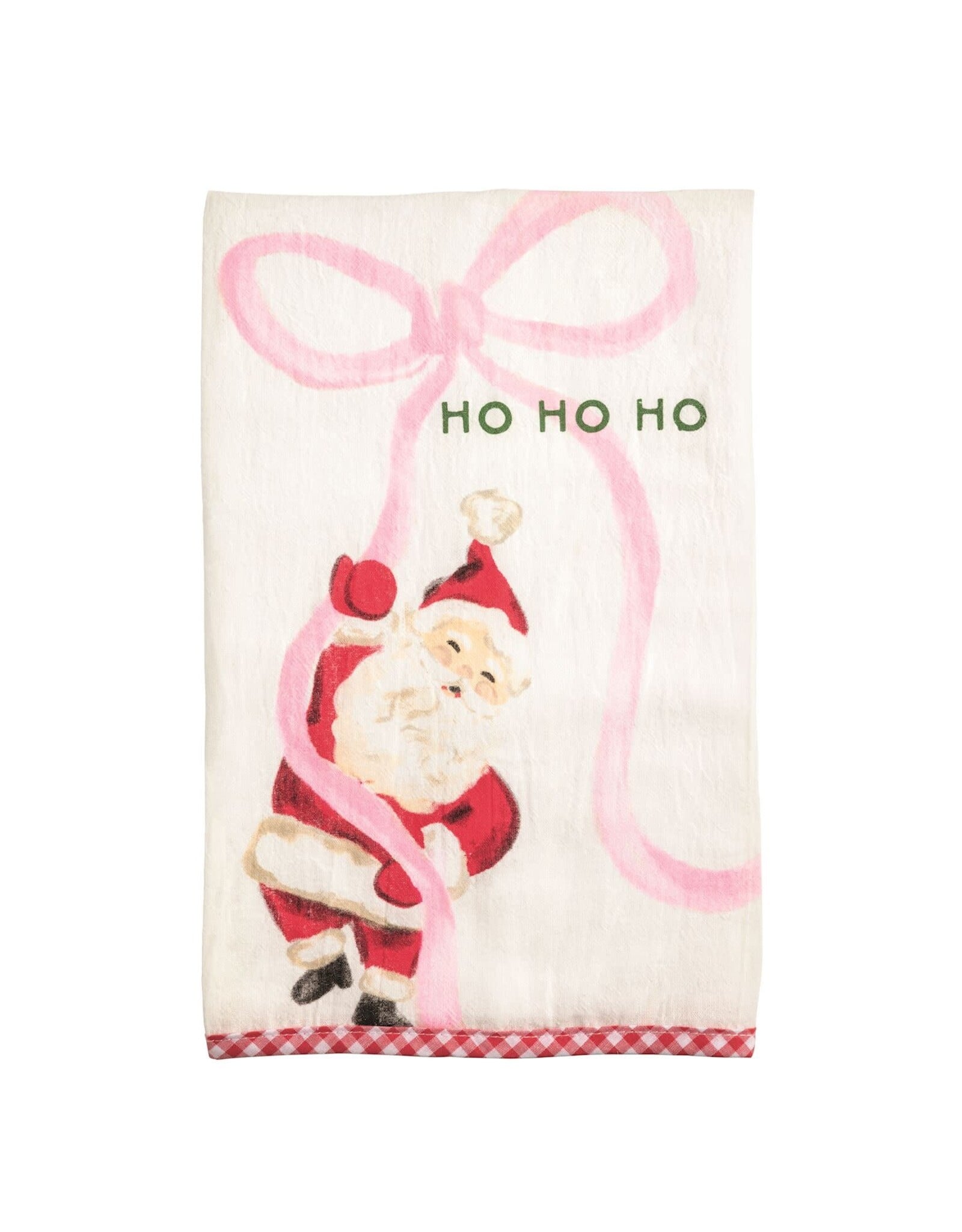 PRINTED SANTA BOW TOWEL