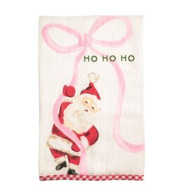 PRINTED SANTA BOW TOWEL