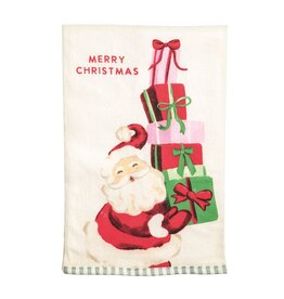 PRINTED SANTA PRESENT TOWEL