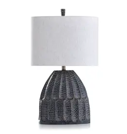L330507 MALTA BLACK | Hammered Texture Tbl Lamp