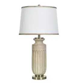 KHL336148 CHOCTOW CREAM | Cast Resin & Steel Table Lamp