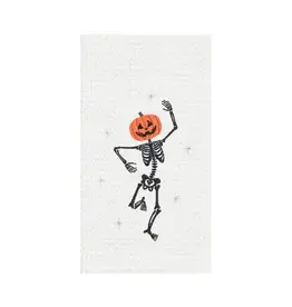 Pumpkin Skeleton Towel