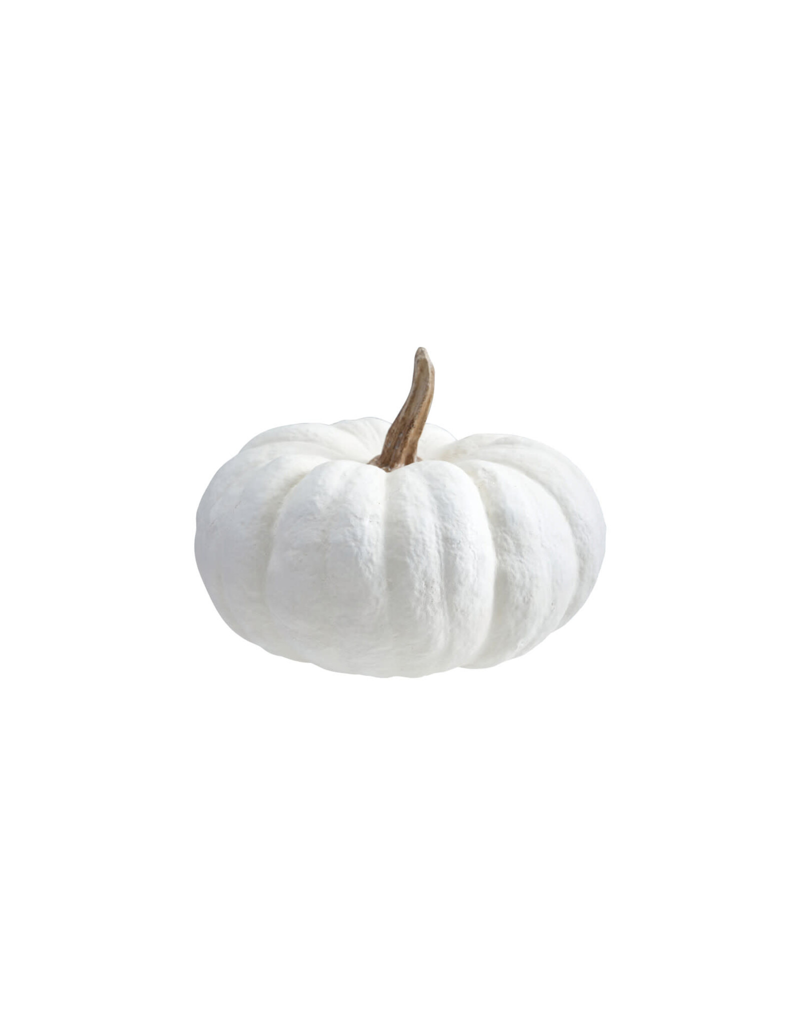 Resin Pumpkin, White & Cream Color