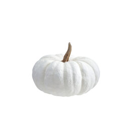 Resin Pumpkin, White & Cream Color