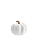 Resin Pumpkin, White & Cream Color