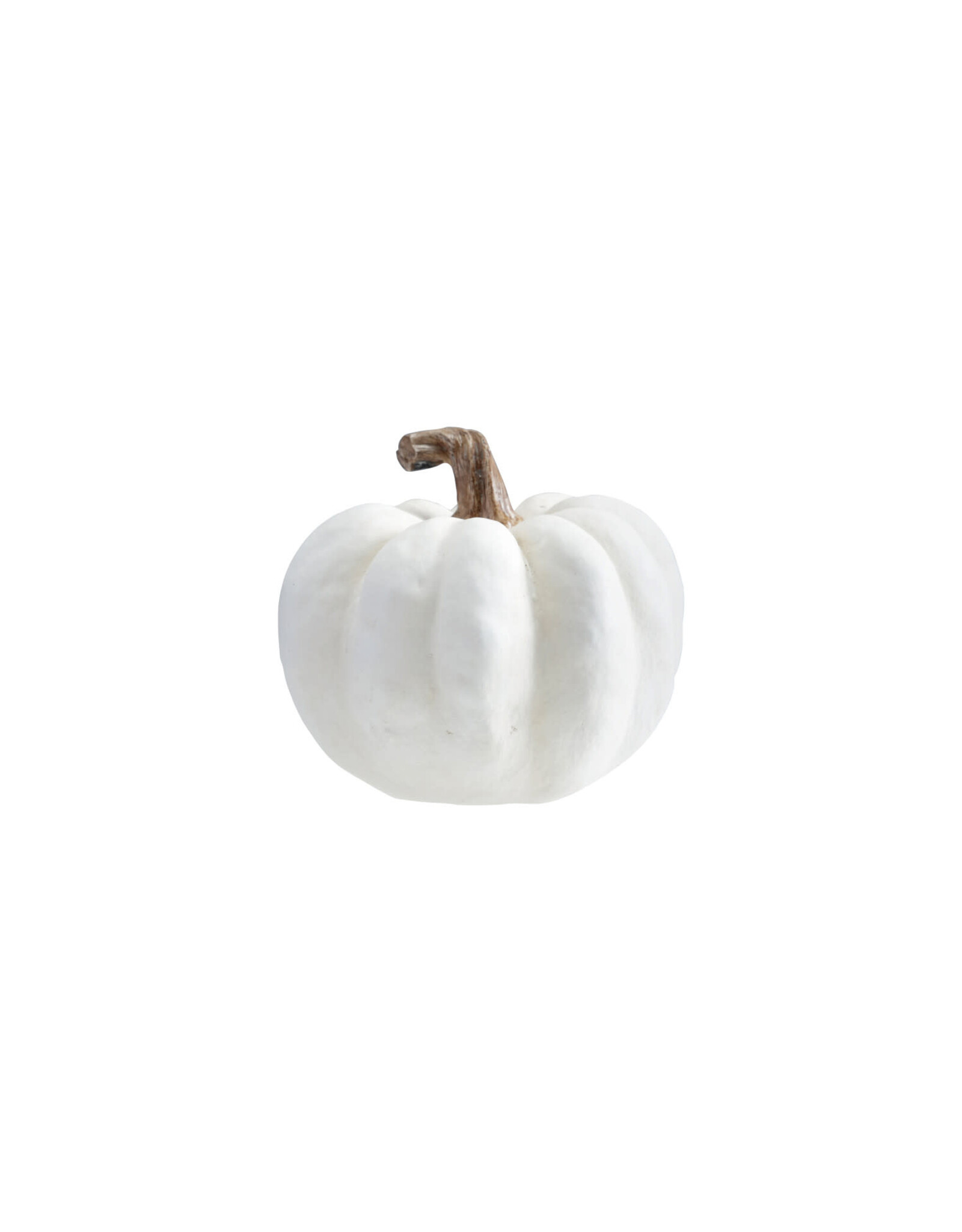 Resin Pumpkin, White & Cream Color