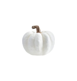 Resin Pumpkin, White & Cream Color
