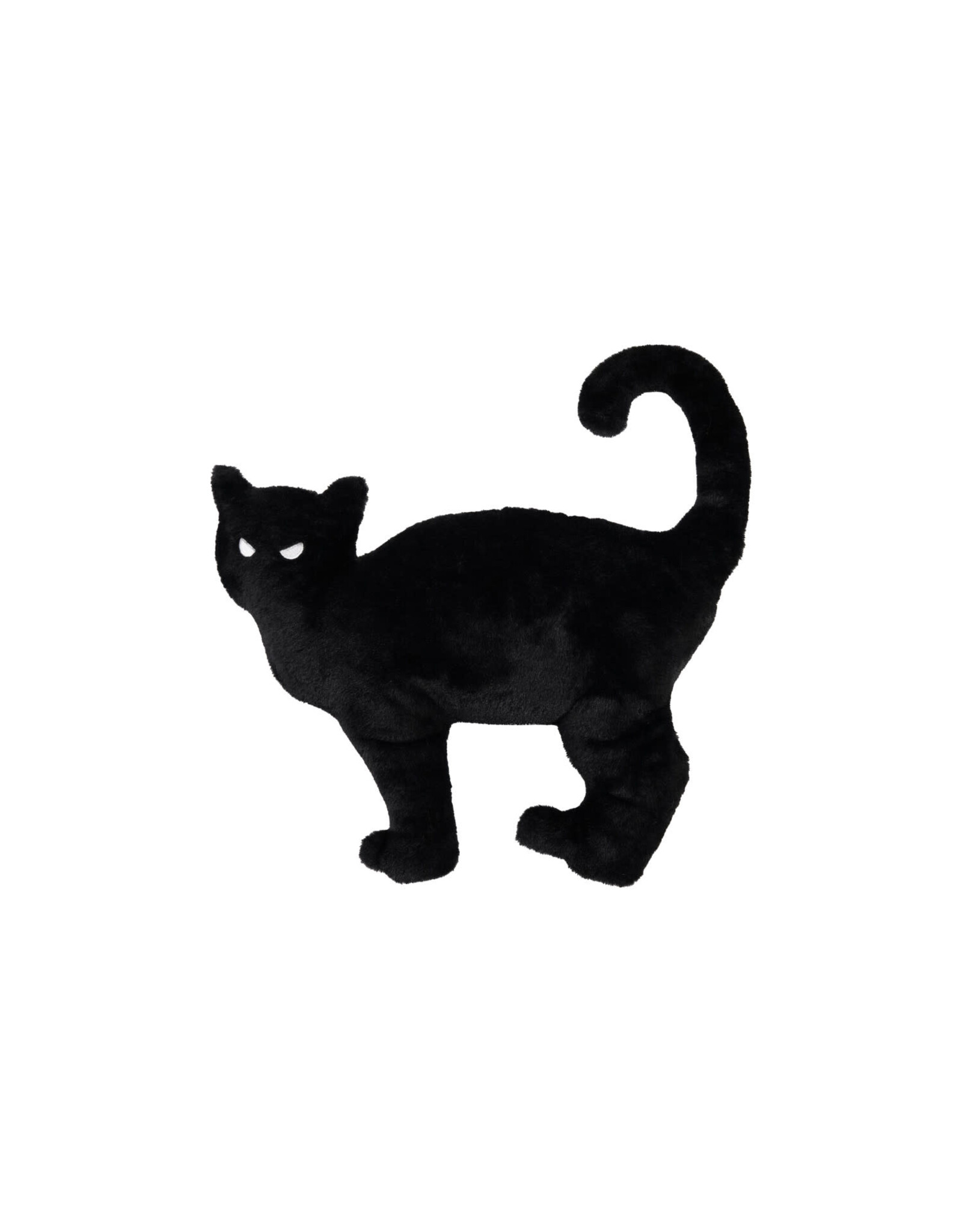 Fabric Cat Shaped Pillow, Black