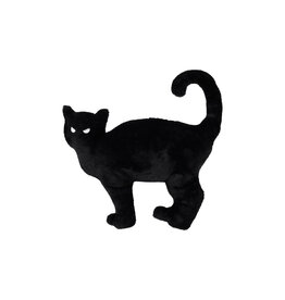 Fabric Cat Shaped Pillow, Black