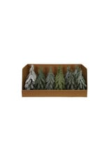 Faux Evergreen Trees w/ Wood Slice Bases EACH XS7692