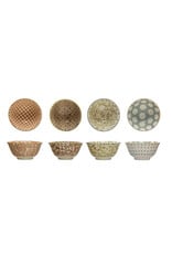 DF7207A 2-1/2" Round Stoneware Pinch Pot w/ Patterns Each