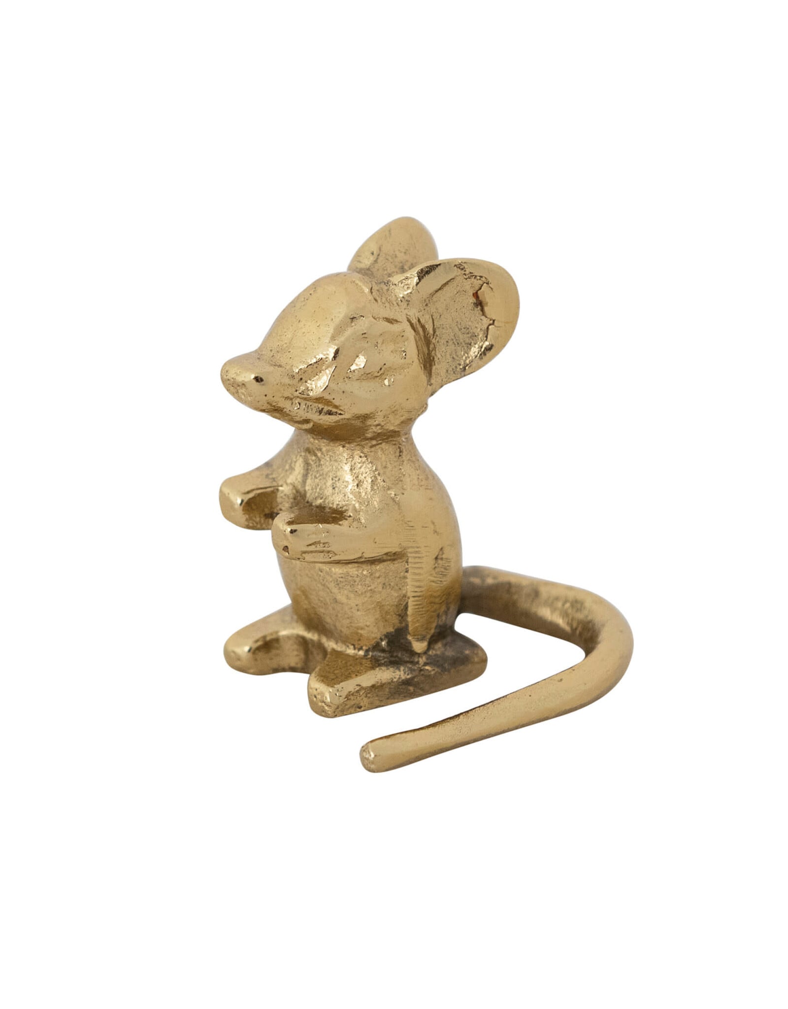 DG1946 Cast Aluminum Mouse, Antique Gold Finish