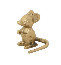 DG1946 Cast Aluminum Mouse, Antique Gold Finish