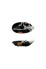 HX2023 Ceramic Skeleton in Tub Shaped Bowl, Black, White & Orange Color
