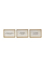 DG1365A Metal & Glass Frame w/ Easel & Saying, Gold, (Holds 4" x 6" Photo)