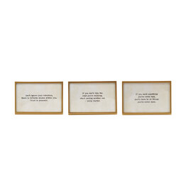 DG1365A Metal & Glass Frame w/ Easel & Saying, Gold, (Holds 4" x 6" Photo)
