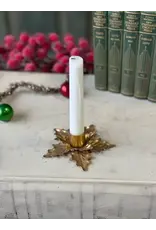 XEW5202 4" Golden Poinsettia Taper Holder